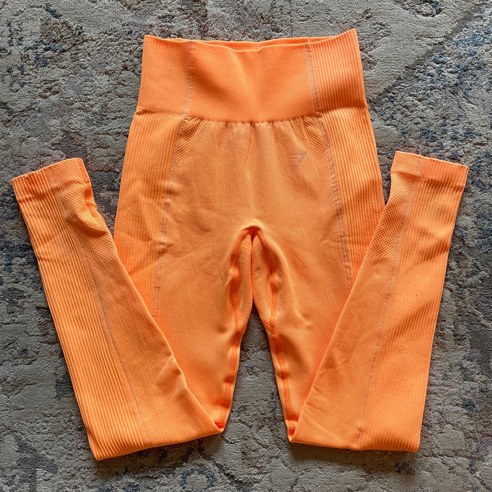 Gymshark Ultra Seamless Neon Orange Leggings